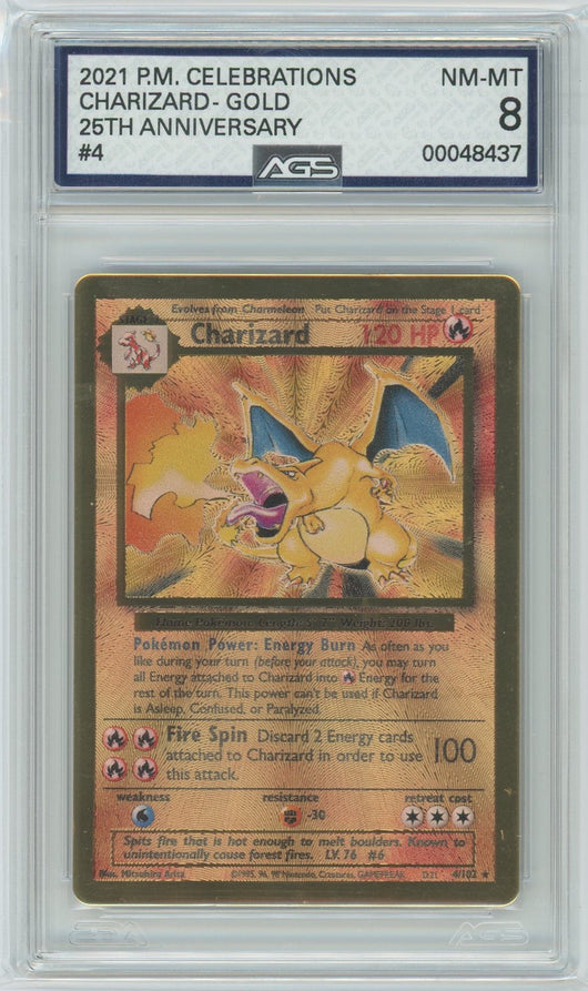 AGS (NM-MT 8) Charizard #4/102 - Celebrations (25th Anniversary) (#00048437)