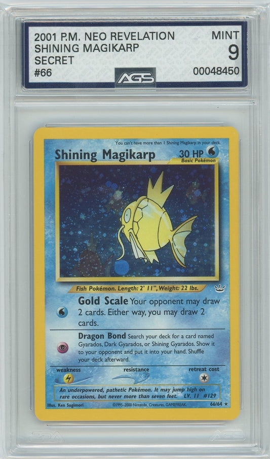 AGS (MINT 9) Shining Magikarp #66 - Neo Revelation (#00048450)