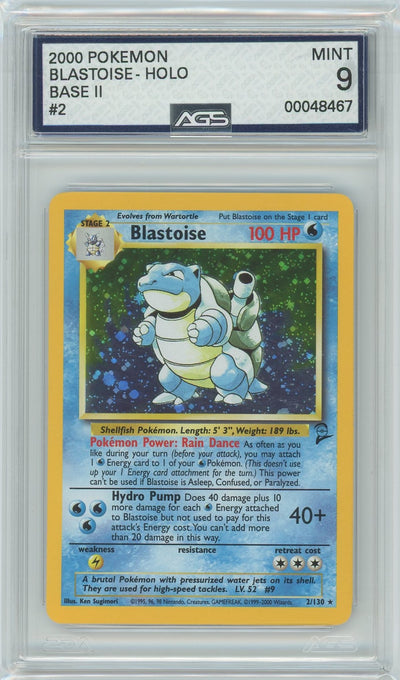 AGS (MINT 9) Blastoise #2 - Base Set 2 (#00048467)