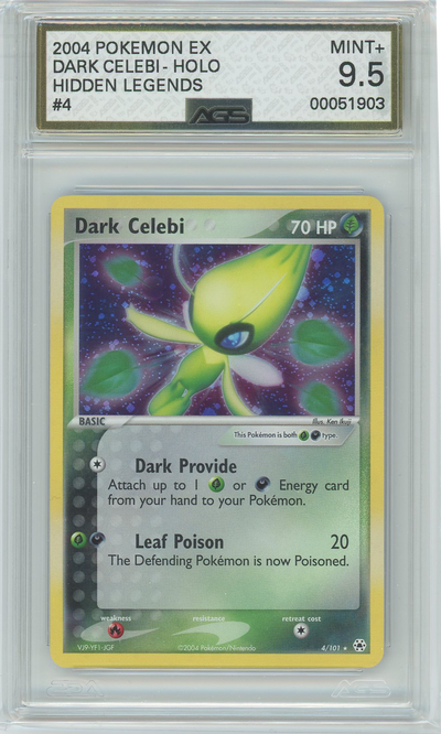 AGS (MINT+ 9.5) Dark Celebi #4 - EX Hidden Legends (#00051903)