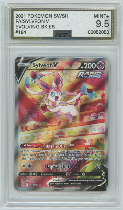 AGS (MINT+ 9.5) Sylveon V #184 Alt. Art - Evolving Skies (#00052050)