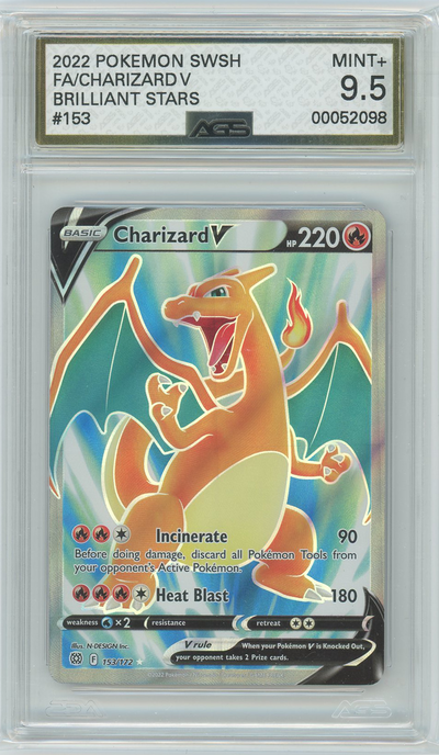 AGS (MINT+ 9.5) Charizard V #153 - Brilliant Stars (#00052098)