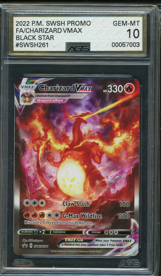 AGS (GEM-MT 10) Charizard VMAX #SWSH261 - Sword & Shield Promos (#00057003)
