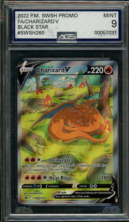 AGS (MINT 9) Charizard V #SWSH260 - Sword & Shield Promos (#00057031)