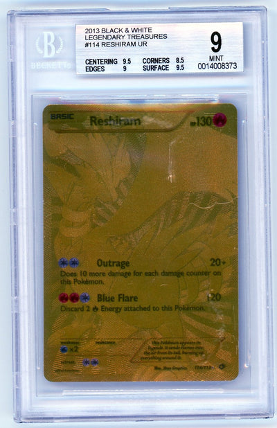 BGS 9 (MINT) Reshiram Full Art - 2013 Pokemon Black And White Legendary Treasures (#0014008373)