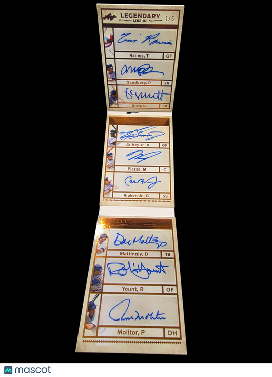 2017 Legendary 8 Multi-Auto  Cal Ripken Jr. ,Piazza, Sandberg,Griffey