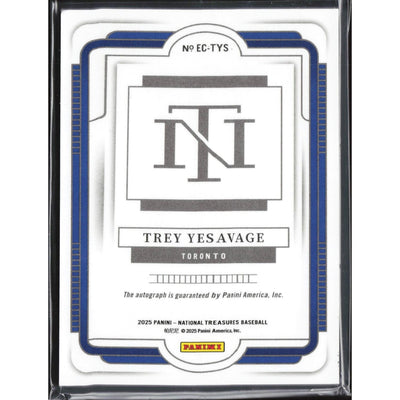 2025 Panini National Treasures Baseball - Ecklar's Choice Trey Yesavage #EC-TYS