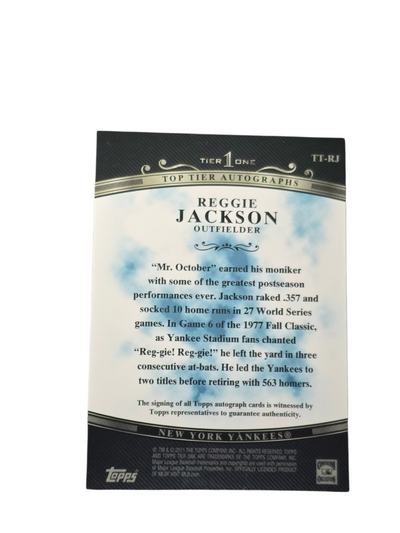 2011 Topps Tier One Top Tier Autographs Reggie Jackson #TT-RJ 56/99