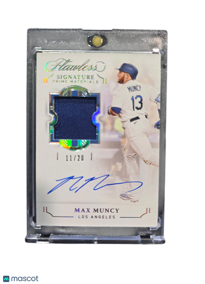 2022 Panini Flawless Signature Prime Materials Max Muncy #SPM-MM Patch 11/20
