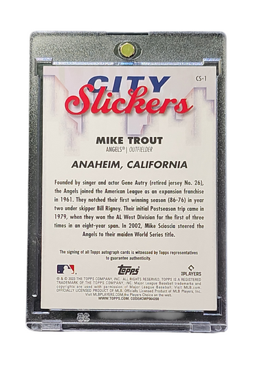 2023 Topps Big League City Slickers Mike Trout #CS-1 11/25