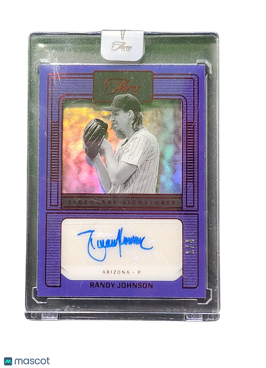 2023 Panini Three and Two Lone Star Signatures Randy Johnson #LS-RJ Purple