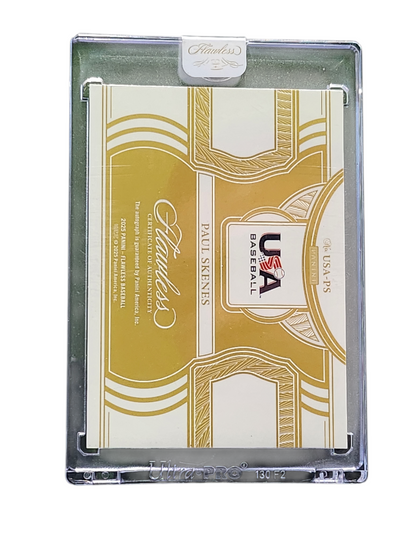 2025 Panini Flawless USA Baseball Paul Skenes #US-PS Gold 07/80