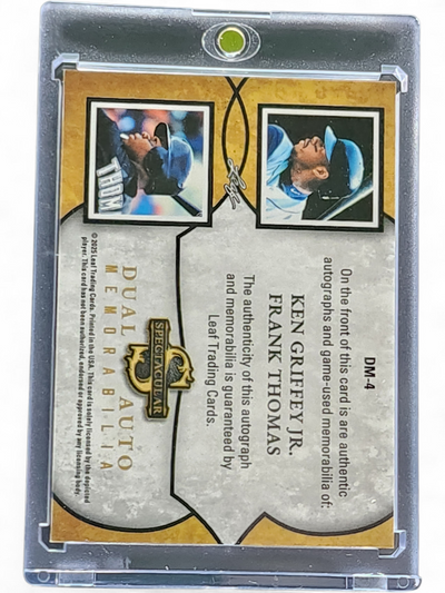 2025 Leaf Spectacular Dual Auto Ken Griffey Jr Frank Thomas #DMA 2/5 Game-Used
