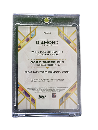 2025 Topps Diamond Gary Sheffield #WPA-GS 1/1 White Polychromatink Auto Card