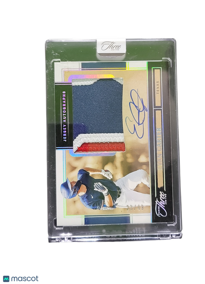 2025 Panini Three and Two Evan Carter #JK-EC Memorabilia Jersey Autographs