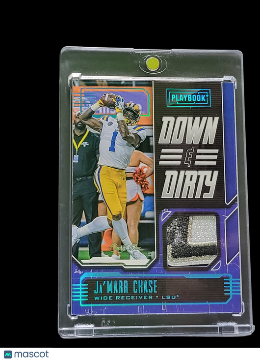 2021 Panini Chronicles  Draft  Ja'Marr Chase #PB-JC Purple Player-worn/used 1/1