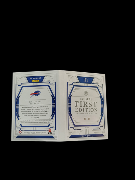 2025 Panini National Treasures Rookie  Ray Davis #RFES-RDS Patch Booklet RC /99