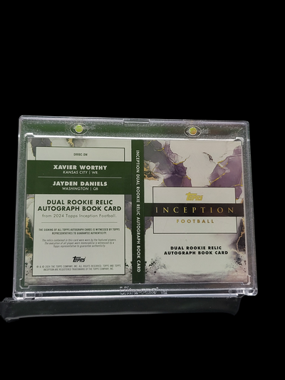 2024 Topps Xavier Worthy Jayden Daniels #DRRBC-DW Dual RC Relic Auto Book