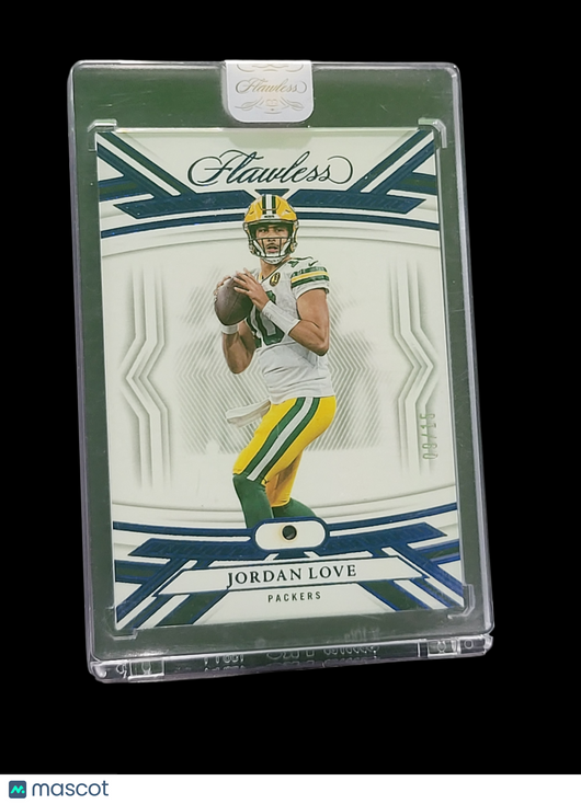 2024 Panini Flawless Football Jordan Love #25 Sapphire 09/15 Memorabilia