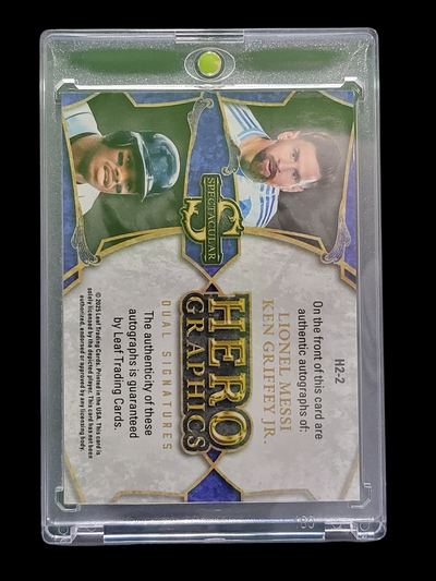2025 Leaf Spectacular  Graphics Ken Griffey Jr. Lionel Messi #H2-2 3 / 3 Dual