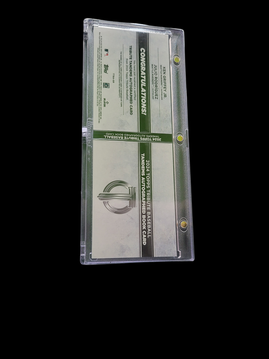 2024 Topps Ken Griffey Jr. Julio Rodriguez #TTAB-GR Green /10 Auto Book Card