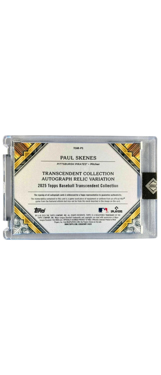 2025 Topps Transcendent Collection Paul Skenes #TCM-PS Relic 02/25 Memorabilia