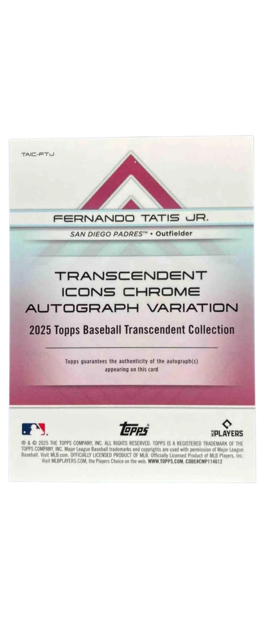 2025 Topps Transcendent Collection Fernando Tatis Jr. #TAIC-FTJ Red 3/5