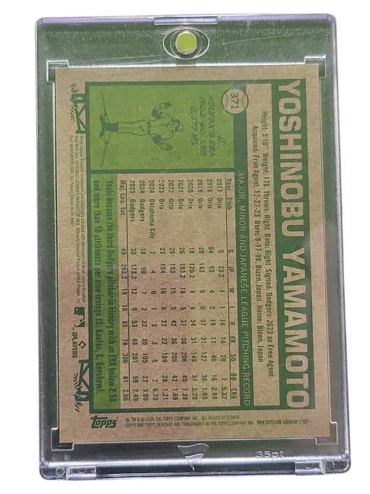 1962 Topps Heritage Yoshinobu Yamamoto #371 Gold Foil 12/50