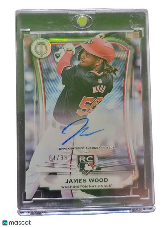 2025 Topps Tribute League Inauguration James Wood #LIA-JWO Green 64/99 RC