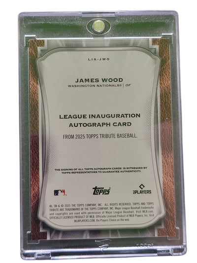 2025 Topps Tribute League Inauguration James Wood #LIA-JWO Green 64/99 RC