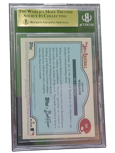 2025 Topps X Bob Ross The Joy of Baseball Easel Jacob Wilson #88 BGS 10