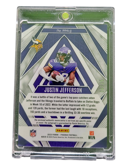 2023 Panini Phoenix Paragon Justin Jefferson #PPA-JJ Green 06/25 Patch