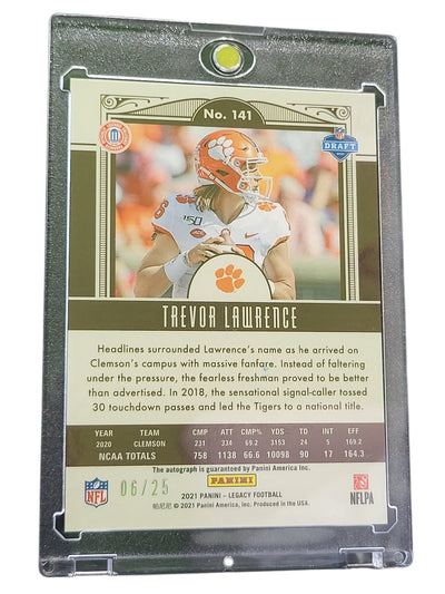 2021 Panini Legacy Trevor Lawrence #141 Purple 06/25 RC