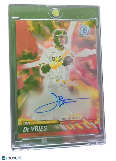 2024 Bowman Draft Chrome Plasma Power Leo De Vries #PPA-LD Orange Refractor 1/5