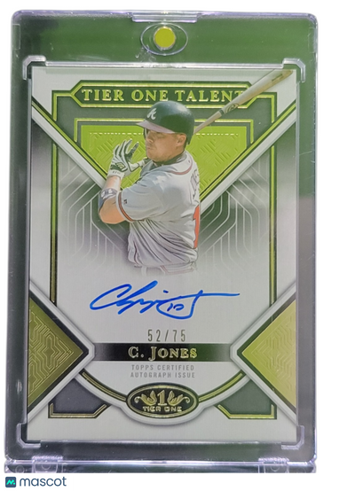 2023 Topps Tier One Tier One Talent Chipper Jones #T1TA-CJ Autograph 52/75