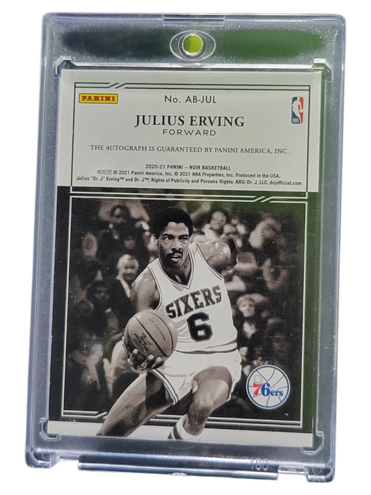 2021 Panini Noir Julius Erving #AB-JUL /