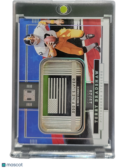 2022 Panini Terry Bradshaw #USA-TEB 19/20 1 Troy Ounce .999 Fine Silver Bar