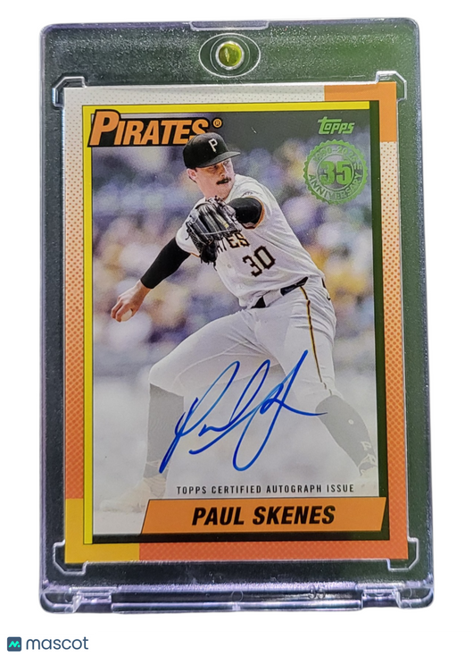 2025 Topps 1990 Topps Baseball Autograph Paul Skenes #90A-PS Orange