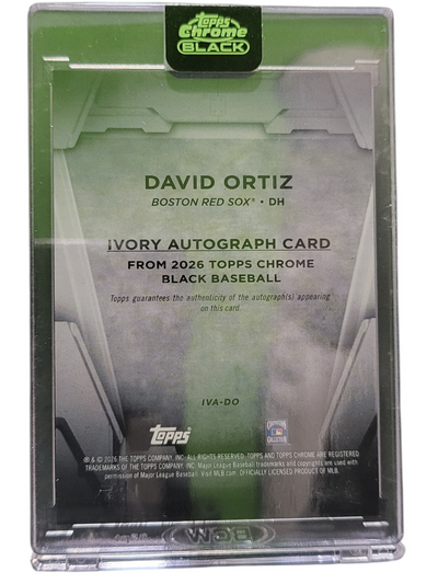 2026 Topps Chrome Black David Ortiz #IVA-DO Ivory 11/25