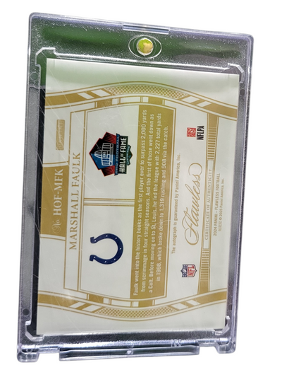 2025 Panini Flawless  Marshall Faulk #HOF-MFK Ruby Hall of Fame Auto /15