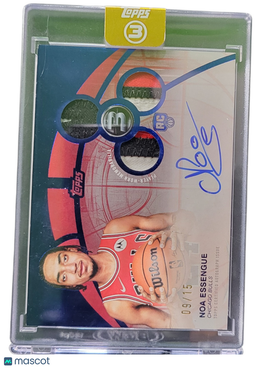 2026 Topps 3 Basketball Noa Essengue #RPH-NE Player 09/15 RC Rookie 3 Patch Auto