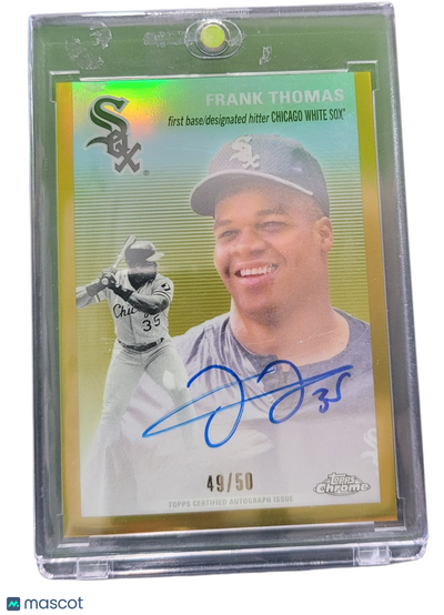 2023 Topps Chrome Platinum Baseball Frank Thomas #CPA-FT Gold Refractor 49/50
