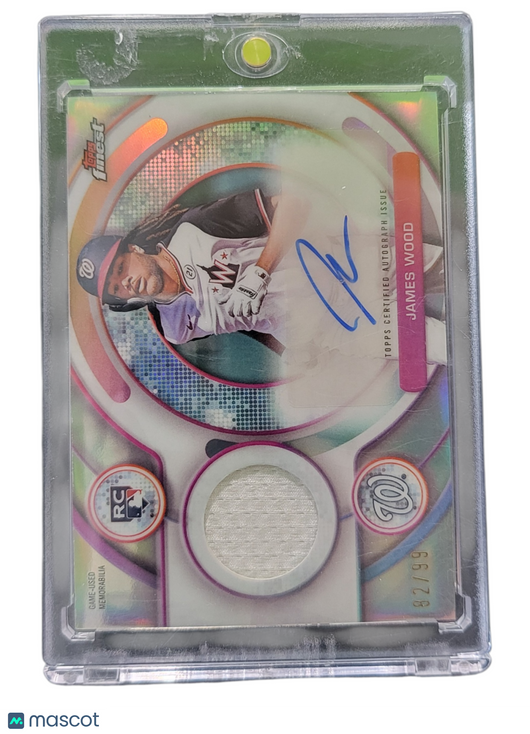 2025 Topps Finest James Wood #RAJR-JWO 82/99 RC Game-Used Memorabilia
