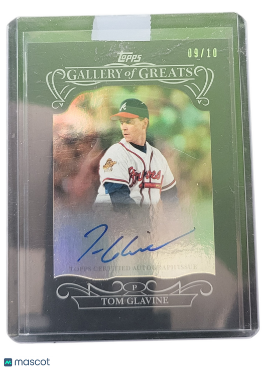 2015 Topps Gallery of Greats Autographs Tom Glavine #GGA-TG Green 09/10
