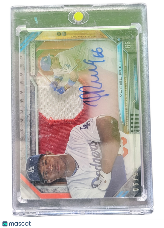 2015 Topps Strata Signature Relic Yasiel Puig #SSR-YP Patch Signature Relic