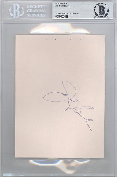 John Brisker Autographed 4.5x6 Album Page Seattle Super Sonics Beckett BAS #10002889