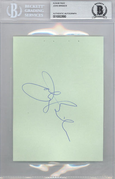 John Brisker Autographed 4.5x6 Album Page Seattle Super Sonics Beckett BAS #10002890