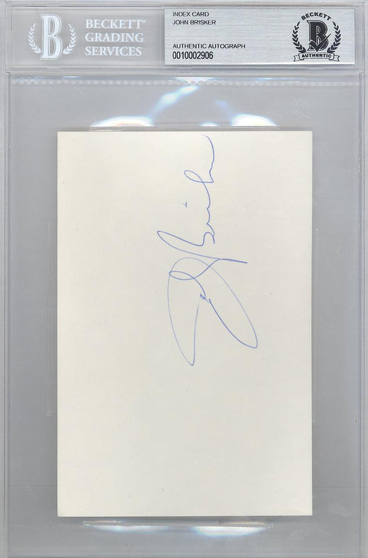 John Brisker Autographed 4x6 Index Card Seattle Super Sonics Beckett BAS #10002906