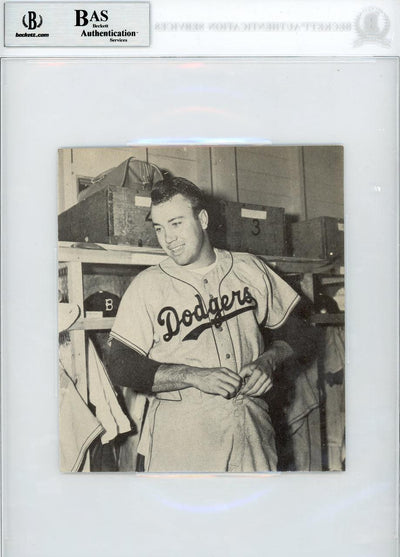 Roy Campanella Autographed 6x6.5 Magazine Page Photo Brooklyn Dodgers Pre-Accident Signature Beckett BAS #10541263