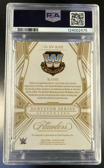2024 Panini Flawless WWE Flawless Survivor Series Autographs Sapphire Kane #SVKNE /20 PSA 8